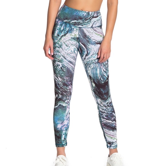 ⬇️ Z By Zella High Waisted Marble Workout Leggings - Picture 2 of 6